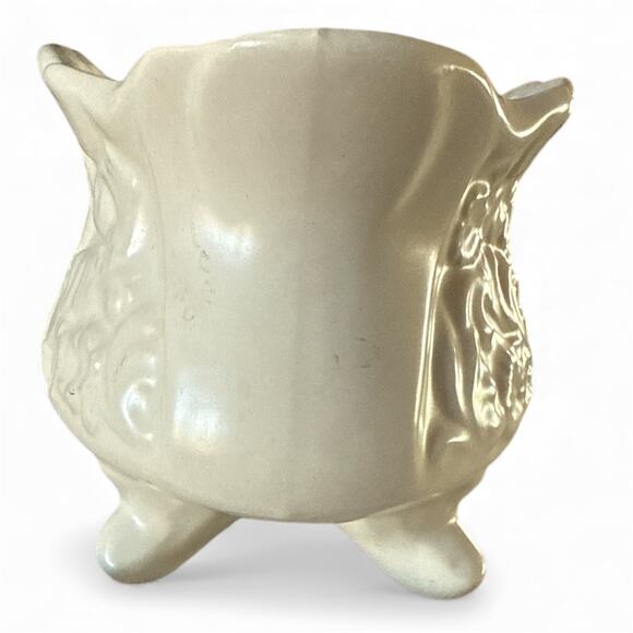 Vintage 1950s Hull USA B34 Footed Planter Cream Off White 9.5" Pottery - Picture 3 of 8